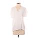 Calvin Klein Short Sleeve T-Shirt: White Tops - Women's Size 3