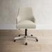 Birch Lane™ Shannen Task Chair Wood/Upholstered in Black/Brown | 29 H x 23.25 W x 24.25 D in | Wayfair 9FE620F54F63434CB0AD5E9CCD25C7A1