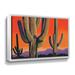 Ebern Designs Saguaro Dawn by Rick Kersten Graphic Art on Canvas in Green/Orange/Red | 14 H x 18 W x 2 D in | Wayfair