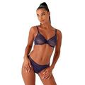 Gossard Glossies Lace Sheer Bra, Dark Blue, Size 36B, Women