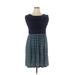 Gilli Casual Dress - A-Line Crew Neck Sleeveless: Blue Print Dresses - Women's Size X-Large