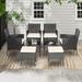 Gymax 8PCS Outdoor Conversation Furniture Set Patio PE Rattan Sofa Set