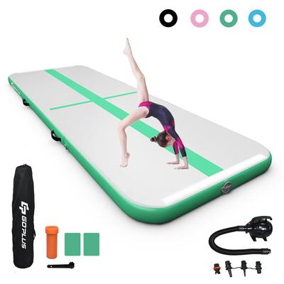 Goplus 10FT Tumbling Inflatable Gymnastics Tumbling Mat w/ Pump - See Details