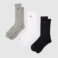 Polo Ralph Lauren black & white sport sock 3 pack