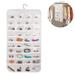 Hanging Jewelry Organizer Non-Woven Double Sides 80 Clear Pockets Jewelry Wall Organizer for Storing Jewelries Earrings Necklaces Makeups Hair Accessories