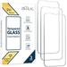 3 Pack Screen Protector for iPhone 13 (6.1 Inch) [Easy Installation][Double Military Grade Shatterproof] HD Bubble Free 9H Tempered Glass-Case Friendly