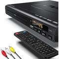 DVD Player Region Free DVD Player for TV Upgraded CD DVD Disc Player with Remote Control HDMI-Compatible/Full HD 1080p/AV Output/Support USB 2.0/Double MIC Port Compact DVD Player for Home
