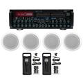 Technical Pro MM2000BT Bluetooth Karaoke Mixer System and (4) 6.5 Ceiling Speakers