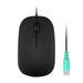 Perixx Perimice-201 Wired PS2 Optical 3 Button Mouse with 800 DPI and Illuminated Wheel Black