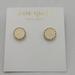Kate Spade Jewelry | Kate Spade 14k Gold Filled Cream Enamal Earrings | Color: Cream/Gold | Size: Os