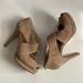 Michael Kors Shoes | Michael Kors Elena Cross Strap Suede Platform Stiletto Heels Size 8.5 | Color: Tan | Size: 8.5