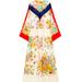 Gucci Dresses | Gucci Floral Print Silk Twill Maxi Dress | Color: Cream | Size: 40