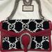 Gucci Bags | Gucci Dionysus Gg Black White Tweed Red Leather Bag Purse Lmtd Edition Host Pick | Color: Black/Red | Size: 11" X 7" X 4"