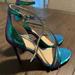 Jessica Simpson Shoes | Jessica Simpson Strappy Heels | Color: Blue/Green | Size: 6.5