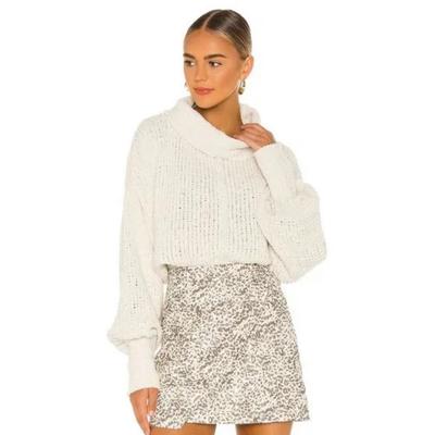 Free People Sweaters | Free People Be Yours Pullover Turtleneck Sweater Large | Color: Cream/White | Size: L