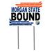 White Morgan State Bears 18" x 24" Bound Yard Sign
