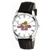 Women's Hampden-Sydney College Tigers Berkeley Black Leather Watch