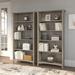 Huckins Tall 5 Shelf Bookcase - Set Of 2, Wood in Gray Laurel Foundry Modern Farmhouse® | 62.95 H x 31.72 W x 12.17 D in | Wayfair