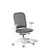 Poppin Maxwell Task Chair, Frame White, Dorset Charcoal + Kate Charcoal Upholstered in Gray/White | 39.5 H x 27.5 W x 27.5 D in | Wayfair 108781