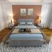 Wildon Home® Langdon Queen Storage Platform Bed Upholstered/Velvet in Gray | 39 H x 64 W x 85.4 D in | Wayfair 7A94EC2272E74A2C84812057A1E32213