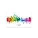 Latitude Run® New York Skyline Rainbow Print On Acrylic Glass Plastic/Acrylic | 16 H x 24 W x 0.25 D in | Wayfair C9AA8E83186D41ED97A86D87A63ED1B5