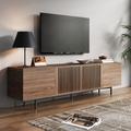 Hokku Designs Traditions TV Stand for TVs up to 65" Wood in Brown | 21.65 H x 86.61 W x 15.75 D in | Wayfair 41586C14E86E43B192E0F8C813AF65AF