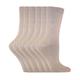 Sock Snob Womens - 6 Pairs Ladies Plain Coloured Cotton Socks - Beige - Size UK 4-6.5