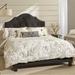 Queen Size Fabric Tufted Bed Steel Gray