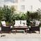 4-Piece Garden Furniture, Patio Conversation Sets, PE Rattan Outdoor Sofa Seating Set