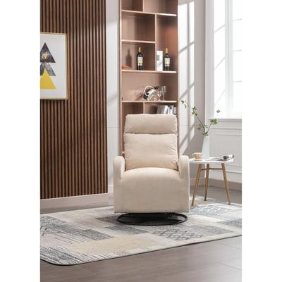 Upholstered Swivel Glider Rocking Chair