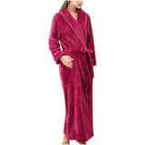 Women s Winter Warm Nightgowns Bathrobe Men And Women Long Nightgown Loungewear Robe Warm Housecoat for Couple