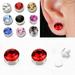 Naierhg 1 Pair Iron Eardrops Strong Magnetic Health Pierced Round Magnetic Iron Eardrops Earrings Gift for Women