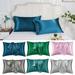 Xinhuadsh 1 Pair Pillow Covers Satin Smooth Comfortable Rectangle Solid Color Decorative Imitation Silk Throw Pillow Cases Home Decor for Living Room