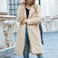 Women Faux Fur Coat Winter Oversize Warm Outerwear Long Cardigan Overcoat Jacket