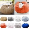 Xinhuadsh Bean Bag Cover High Elasticity Anti-scratch Inner Not Included Dust-proof Home Big Round Ultra-soft Lazy Sofa Cover Living Room