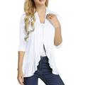 iOPQO Cardigan For Women Cardigan Sweaters For Women Womens Beach Kimono Cover Up Sheer Chiffon Cover Ups Casual Loose Open Front Cardigan Tops Coats For Women Womens Fall Tops White M