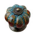 SANWOOD Handle Retro Round Pumpkin Shape Ceramic Drawer Cabinet Wardrobe Door Handle Knob Decor