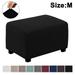 Stretch Jacquard Universal Ottoman Cover Easy Fitted Oversized Storage Ottoman Covers Slipcover High Elasticity Furniture Protector