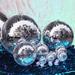 Hadanceo Silver Color Hanging Hole Mirror Balls Different Sizes Reflective Balls Christmas Tree Ornaments Home Decoration