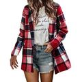 Shirt Long Sleeve Yoga Shirt Women s Flannel Plaid Light Weight Thin Tops Shirts Raglan Long Sleeve Button Down Chest Pocketed Womens Long Sleeve Shirts for Layering Womens Halter Shirts