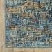 HomeRoots 509834 8 x 10 ft. Blue Teal Gold Rust & Beige Abstract Power Loom Stain Resistant Rectangle Area Rug