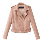 wendunide coats for women Women Ladies Lapel Motor Jacket Coat Zip Biker Short Punk Cropped Tops Womens Fleece Jackets Pink 3XL