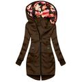 Dtydtpe 2024 Clearance Sales Hoodies for Women Floral Print Hooded Jacket Zipper Pocket Sweatshirt Coat Womens Long Sleeve Tops Winter Coats for Women