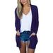 Wendunide 2024 Clearance Sales Cardigan for Women Long Sleeve Cardigan for Women Fall Open Front Cardigan with Pockets Casual Duster Lightweight Cardigan Sweater Womens Cardigan Purple M