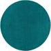 Mark&Day Wool Area Rugs 6ft Round Rennes Modern Teal Area Rug (6 Round)