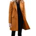 wendunide coats for women Women Casual Light Weight Thin Jacket Slim Coat Long Sleeve Blazer Office Business Coats Jacket Womens Blazers Coffee XXL