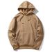wendunide hoodies for men Men s Autumn Casual Solid Loose Fit Fleece Long Sleeve Hoodie Top Blouse Mens Hoodies Khaki S