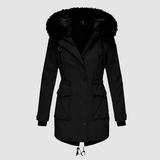 Aayomet Coats For Women Women s Winter Mid Length Thick Warm Lamb Wool Lined Jacket Coat Black L