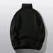 Men Winter Warm Plain Turtleneck Knitted Sweater Pullover Jumper Knitwear