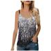 iOPQO tank top for women Women s Sequin Tops Glitter Party Strappy Tank Vest Camis womens tank tops Silver + XL